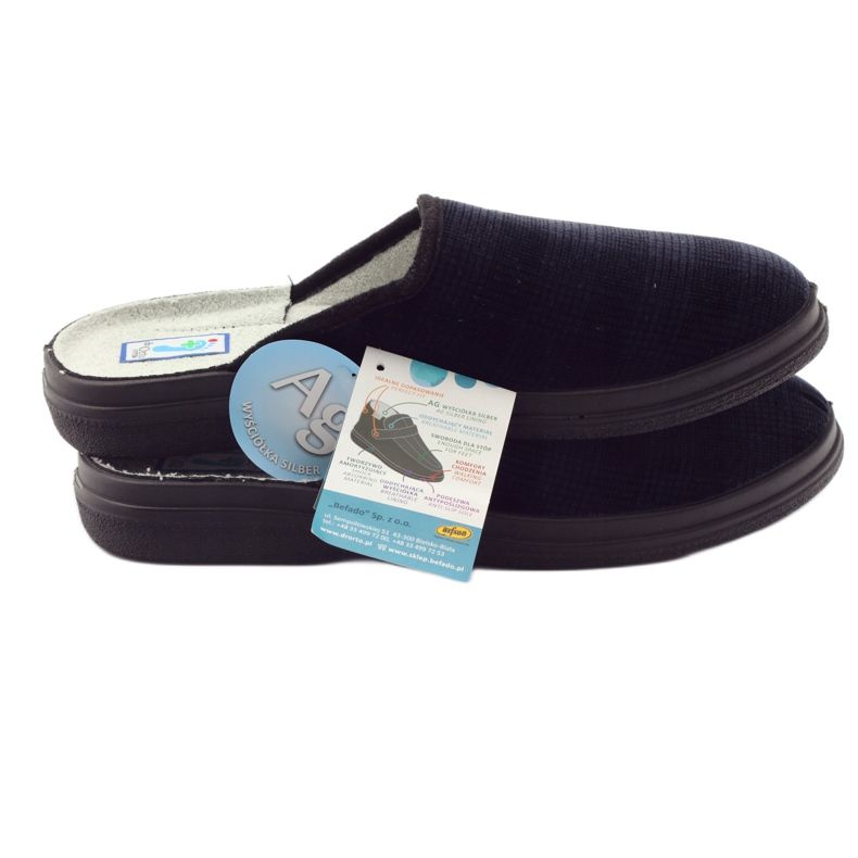 Chinelos de sapatos de saúde masculinos Befado 125M010 chinelos azul marinho 5