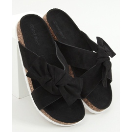 Chinelos de cortiça preta 7853 preto 1