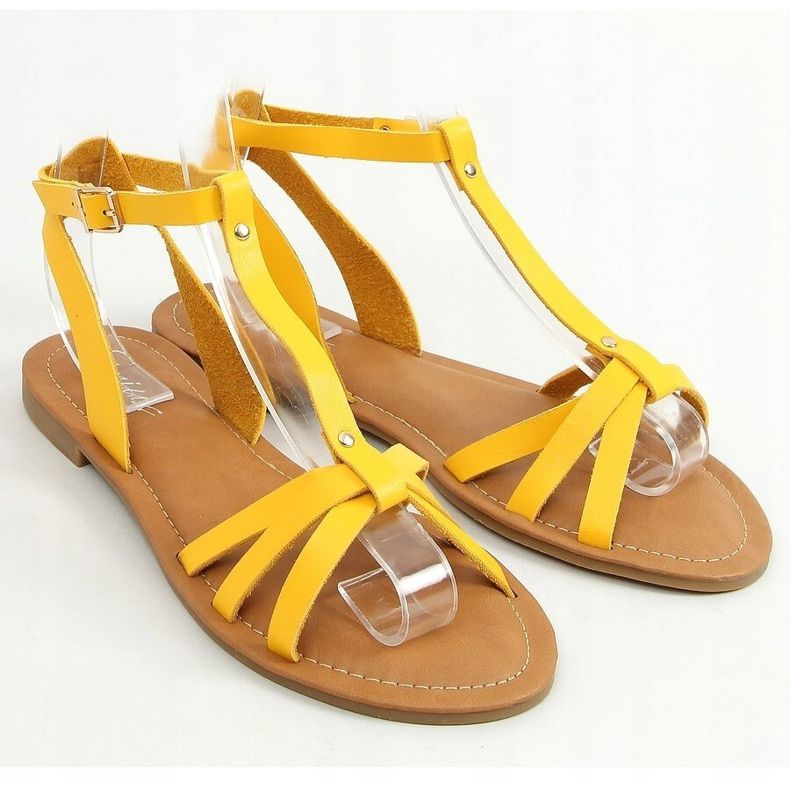 Sandálias femininas amarelas Z5713 Amarelo 1