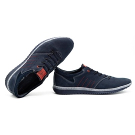 Olivier Sapatos casuais masculinos 7070 azul marinho 1