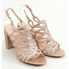 Sandálias de salto alto champanhe 5099 Champagne rosa dourado 1