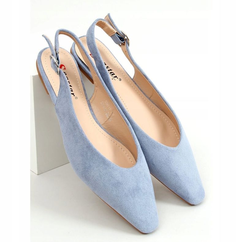 Bailarinas de salto aberto azul SD01P Denim Blue 1