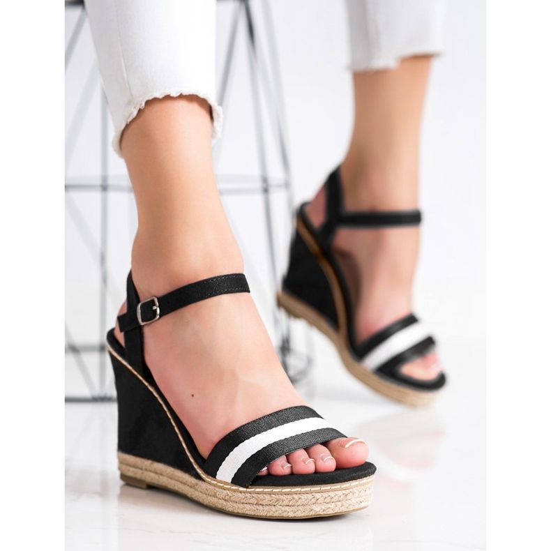 Kayla Sandálias de salto alto preto 1