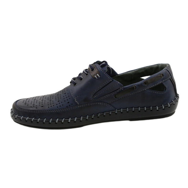 Polbut Sapatos masculinos, mocassins abertos J69L azul marinho azul-marinho 3