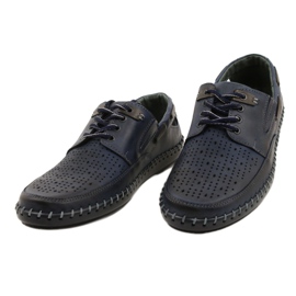 Polbut Sapatos masculinos, mocassins abertos J69L azul marinho azul-marinho 4