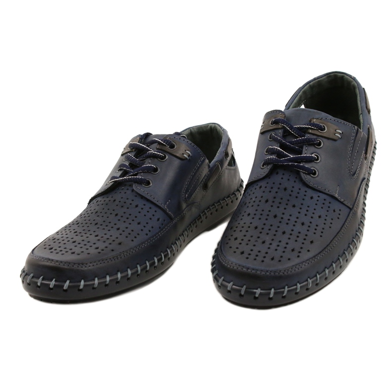 Polbut Sapatos masculinos, mocassins abertos J69L azul marinho azul-marinho 4