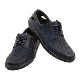 Polbut Sapatos masculinos, mocassins abertos J69L azul marinho 5