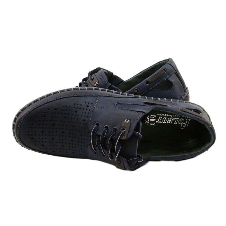 Polbut Sapatos masculinos, mocassins abertos J69L azul marinho 6
