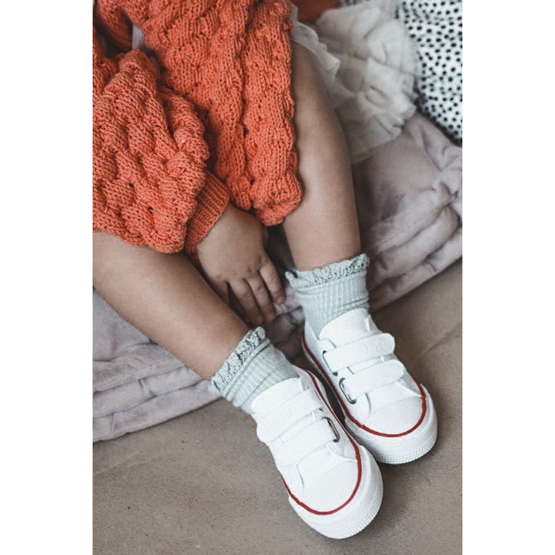 Tênis baixo infantil com velcro Big Star HH374095 branco 9