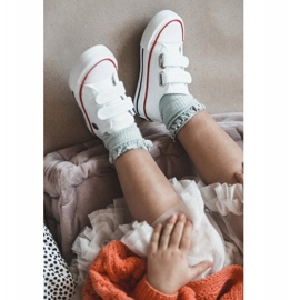 Tênis baixo infantil com velcro Big Star HH374095 branco 1