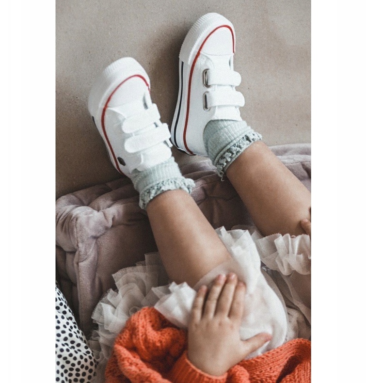 Tênis baixo infantil com velcro Big Star HH374095 branco 1