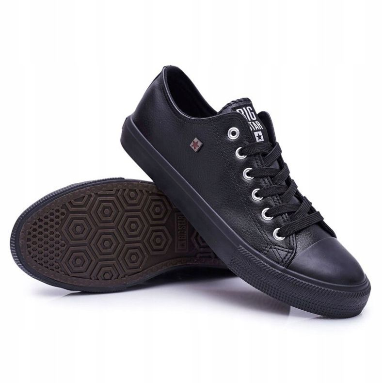 Tênis masculino baixo Big Star preto V174345 2