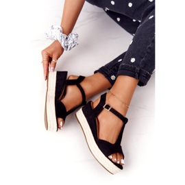 PG1 Sandálias de cunha Graciosa Pretas 9R93 Pretas preto 1