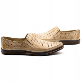 Polbut Sapatos masculinos com aberturas 2107P, bege 4