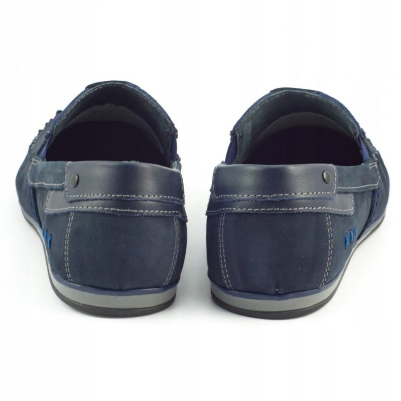 KOMODO Mocassins de couro masculino 876 azul marinho azul-marinho 3