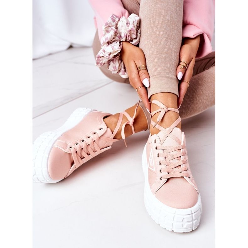 Tênis feminino na plataforma Pink Big City Life rosa 1