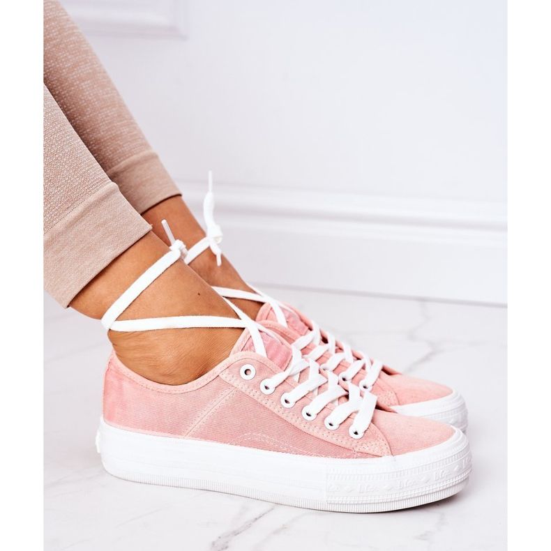 Tênis feminino Lee Cooper LCW-21-31-0125L Coral rosa 2