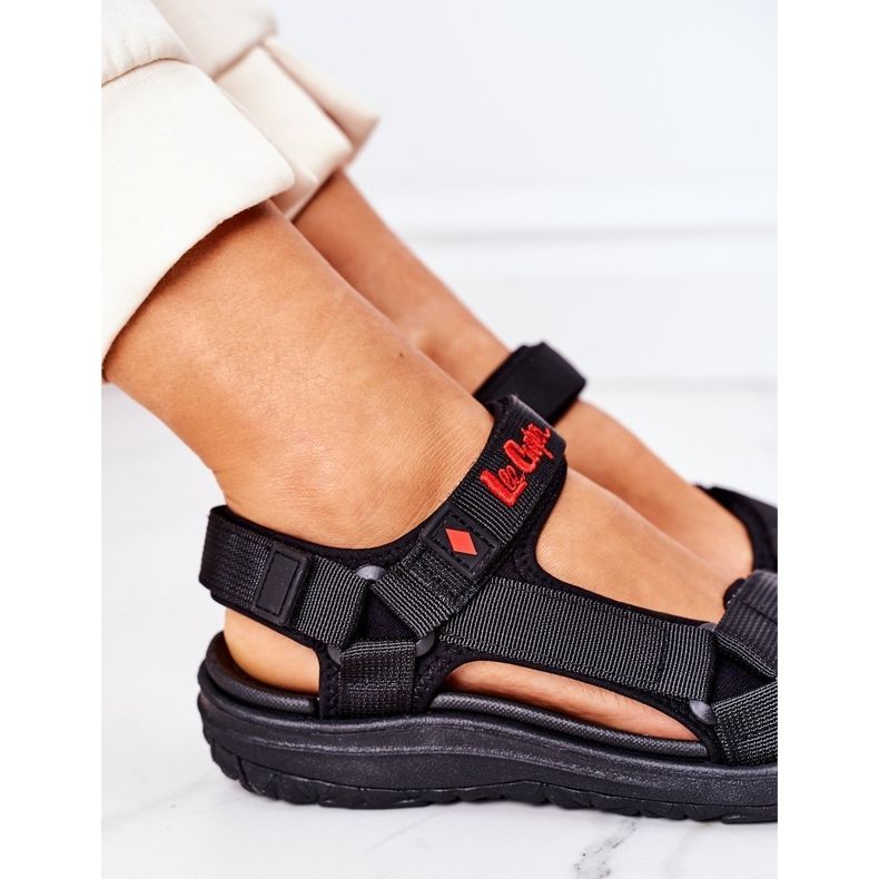 Sandálias esportivas femininas Lee Cooper LCW-21-34-0211L pretas preto 1