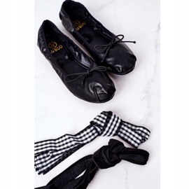 Black Lu Boo Tied Ballerinas preto 2