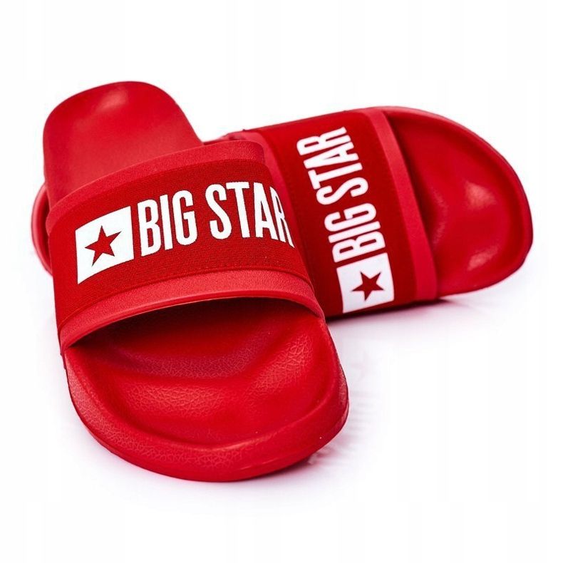 Chinelos masculinos Big Star HH174832 vermelhos 1