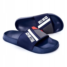 Chinelos masculinos Big Star HH174837 azul marinho 2
