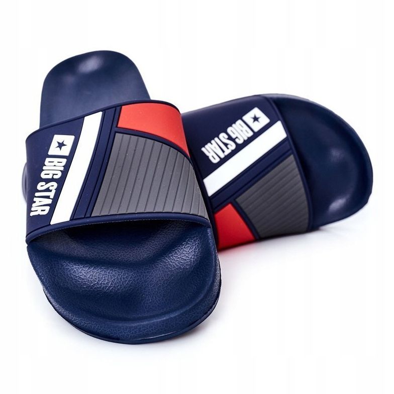 Chinelos masculinos Big Star HH174837 azul marinho 1