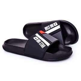 Chinelos masculinos pretos Big Star HH174836 1