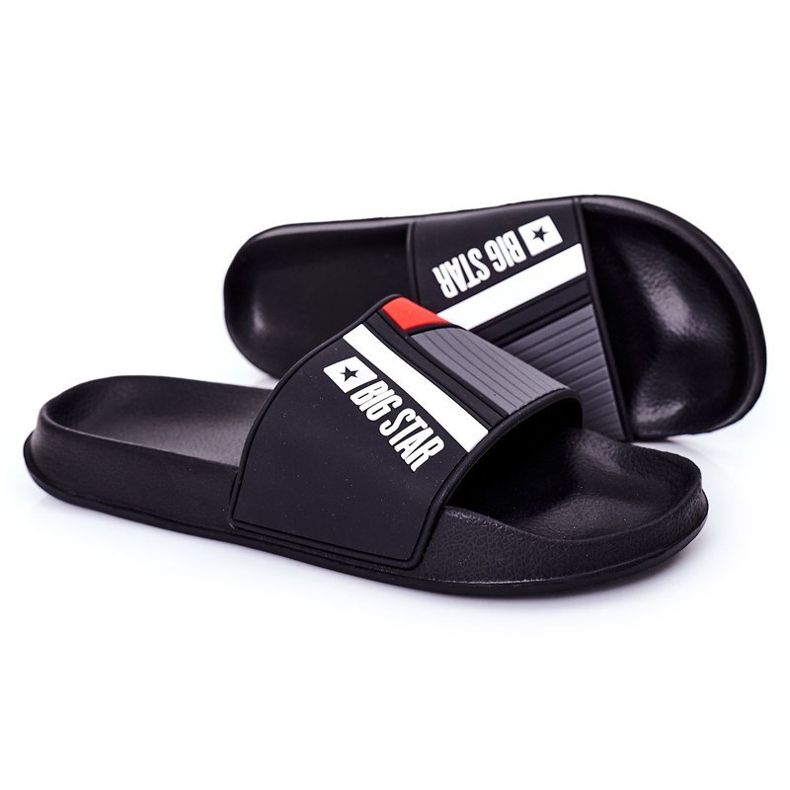 Chinelos masculinos pretos Big Star HH174836 1