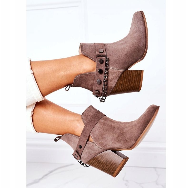 Lewski Shoes Botas de veludo em uma barra de sapatos Lewski 2880 marrom 1