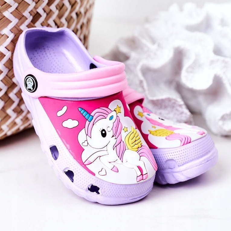Chinelos de espuma infantil crocs rosa violeta Oscar tolet 2 Chinelos de espuma infantil crocs rosa violeta Oscar tolet 2