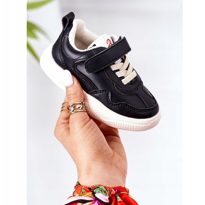 Apawwa Sapatilhas esportivas infantis tênis preto Runner 2