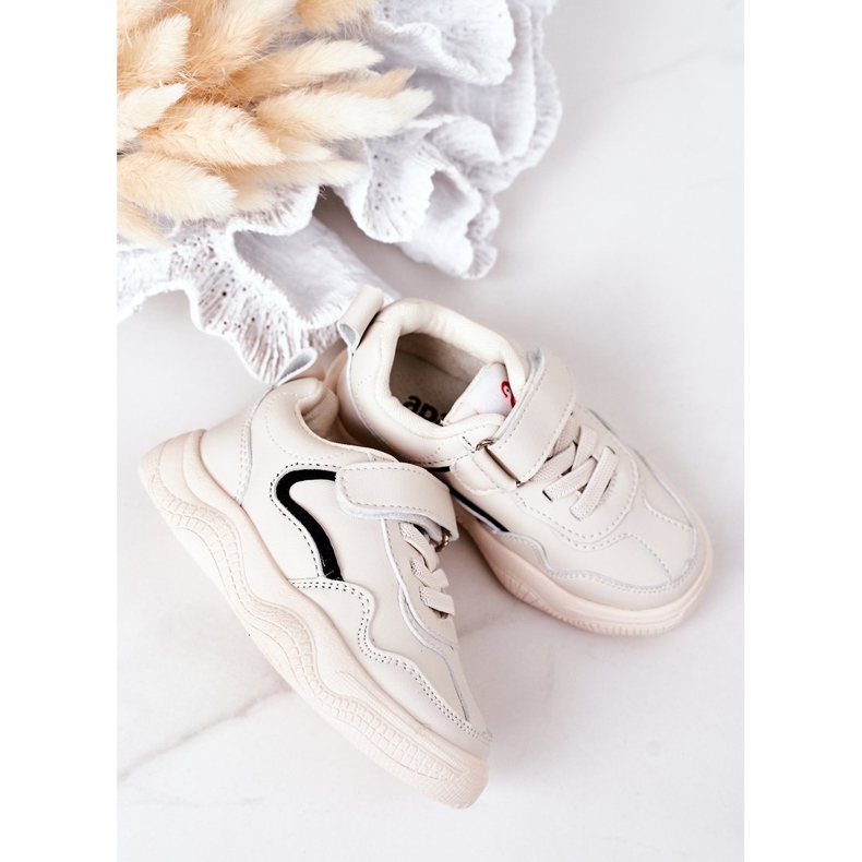 Apawwa Calçados infantis esportivos tênis bege Runner 2