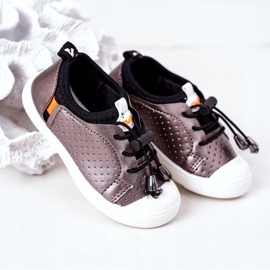 Tênis Infantil Silver Slip-on Playground preto cinza 2