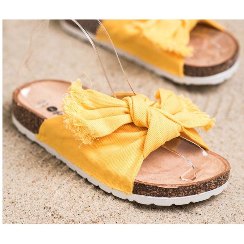 Forever Folie Chinelos têxteis confortáveis amarelo 2