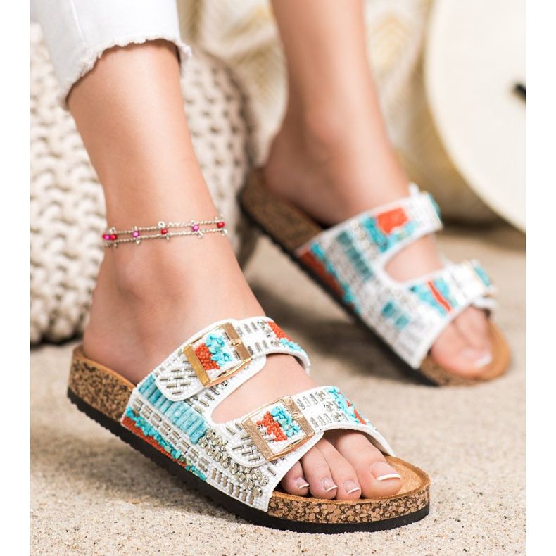 Seastar Chinelos de miçangas da moda multicolorido 1