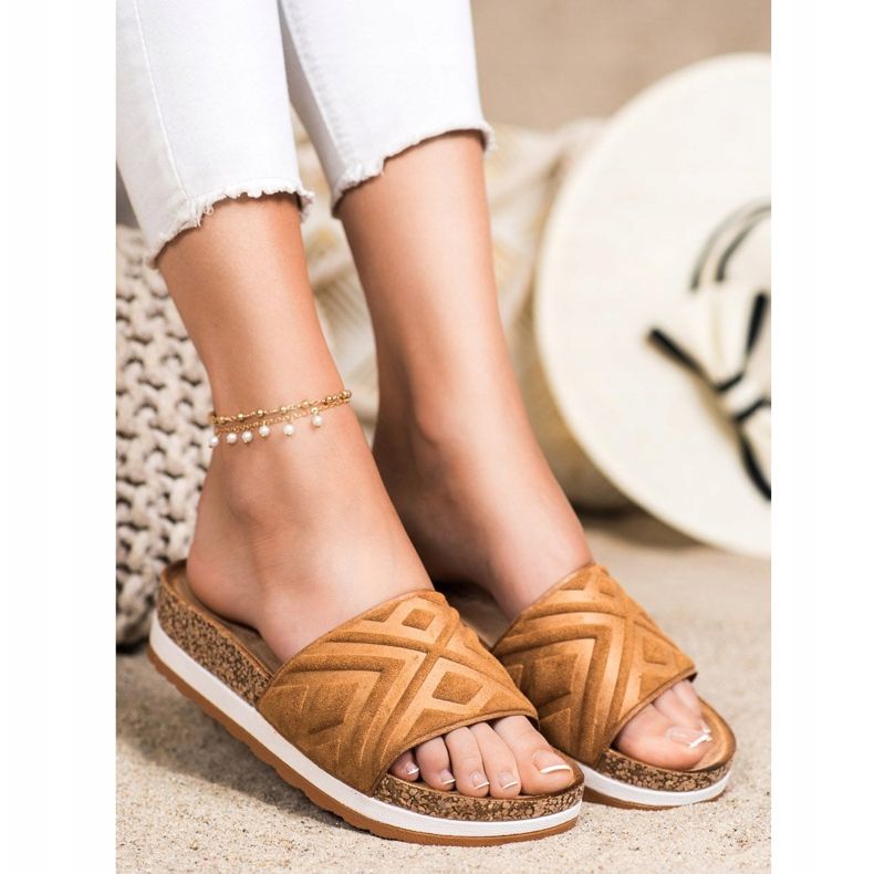 Seastar Chinelos de camurça clássicos castanho 1