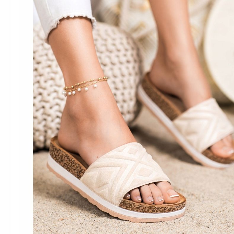 Seastar Chinelos de camurça clássicos bege 1