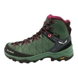 Sapatos de trekking Salewa Ws Alp Trainer 2 Mid Gtx W 61383-5085 preto verde 1
