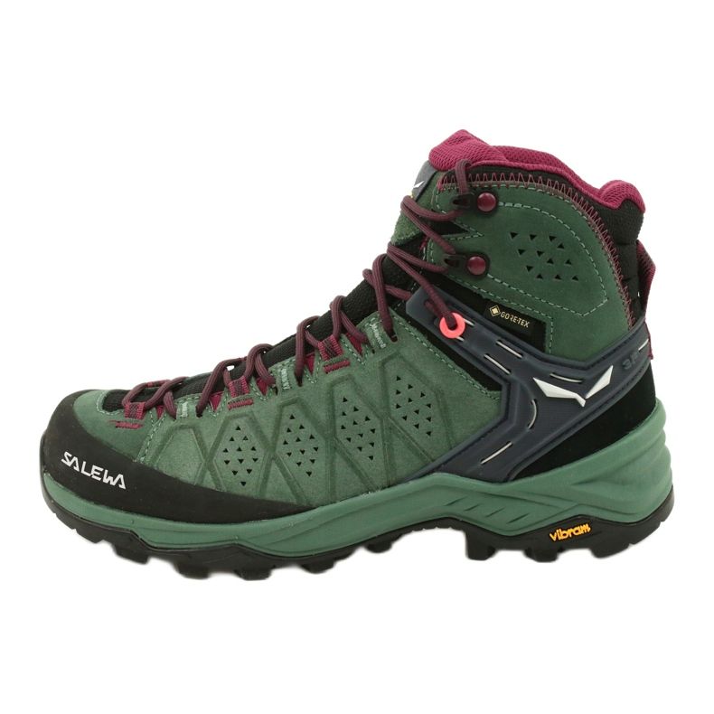 Sapatos de trekking Salewa Ws Alp Trainer 2 Mid Gtx W 61383-5085 preto verde 1