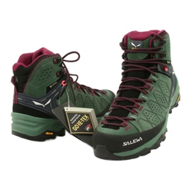 Sapatos de trekking Salewa Ws Alp Trainer 2 Mid Gtx W 61383-5085 preto verde 3