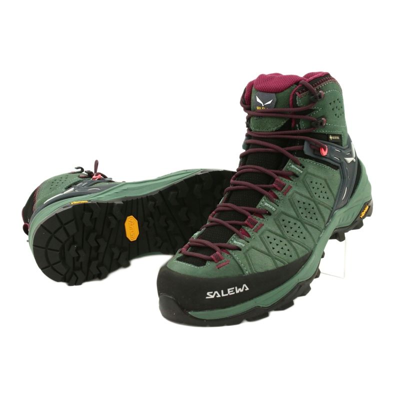 Sapatos de trekking Salewa Ws Alp Trainer 2 Mid Gtx W 61383-5085 preto verde 4