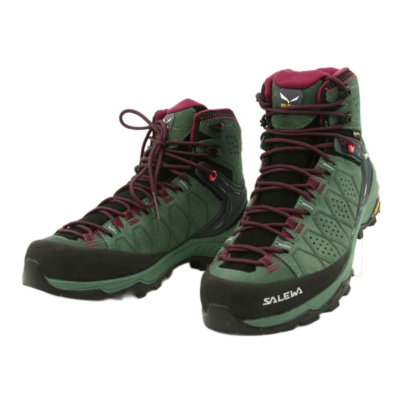 Sapatos de trekking Salewa Ws Alp Trainer 2 Mid Gtx W 61383-5085 preto verde 2