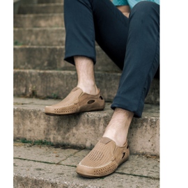 Olivier Mocassins masculinos 901 para o verão bege bege 1