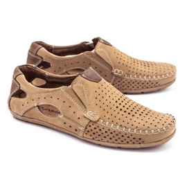 Olivier Mocassins masculinos 901 para o verão bege bege 3