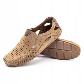 Olivier Mocassins masculinos 901 para o verão bege bege 4