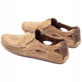 Olivier Mocassins masculinos 901 para o verão bege bege 7