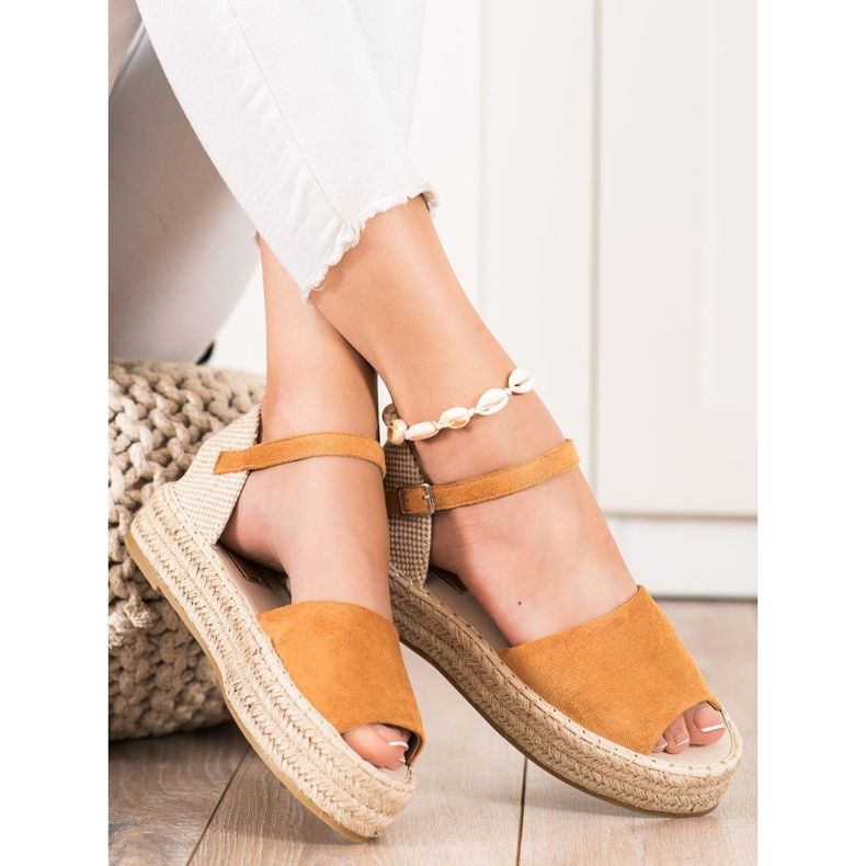 Bestelle Open Toe Alpercatas bege marrom 2