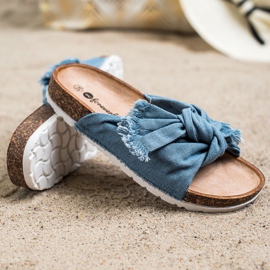 Forever Folie Chinelos têxteis confortáveis azul 1