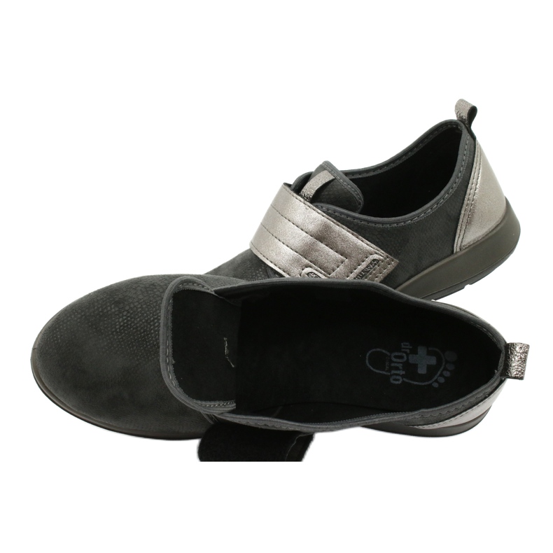 Sapatos femininos de Dr.orto Befado 156d003 Black-Share cinza 8
