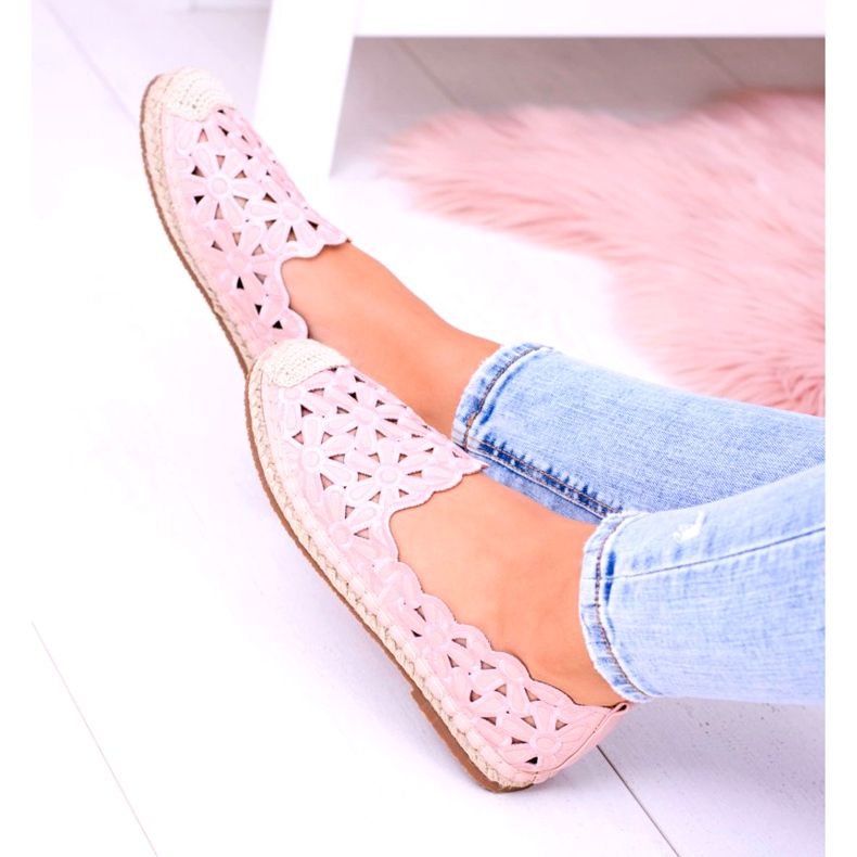 Lu Boo Feminino Bailarinas Rosa Alpercatas Macarena Flores 1